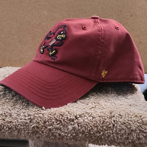 Iowa State University Cyclones Red 47 Brand Fitted Hat XL - Picture 2 of 7